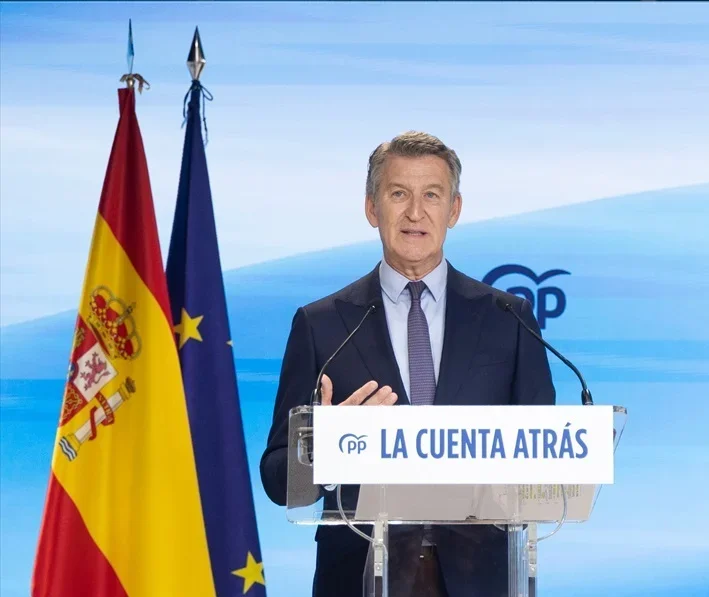 El presidente del Partido Popular, Alberto Núñez Feijóo