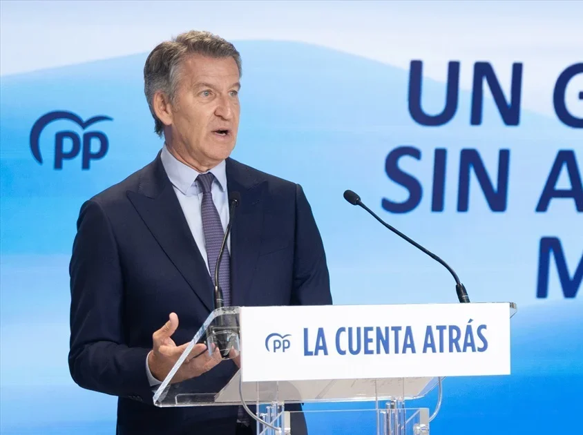 El presidente del Partido Popular, Alberto Núñez Feijóo