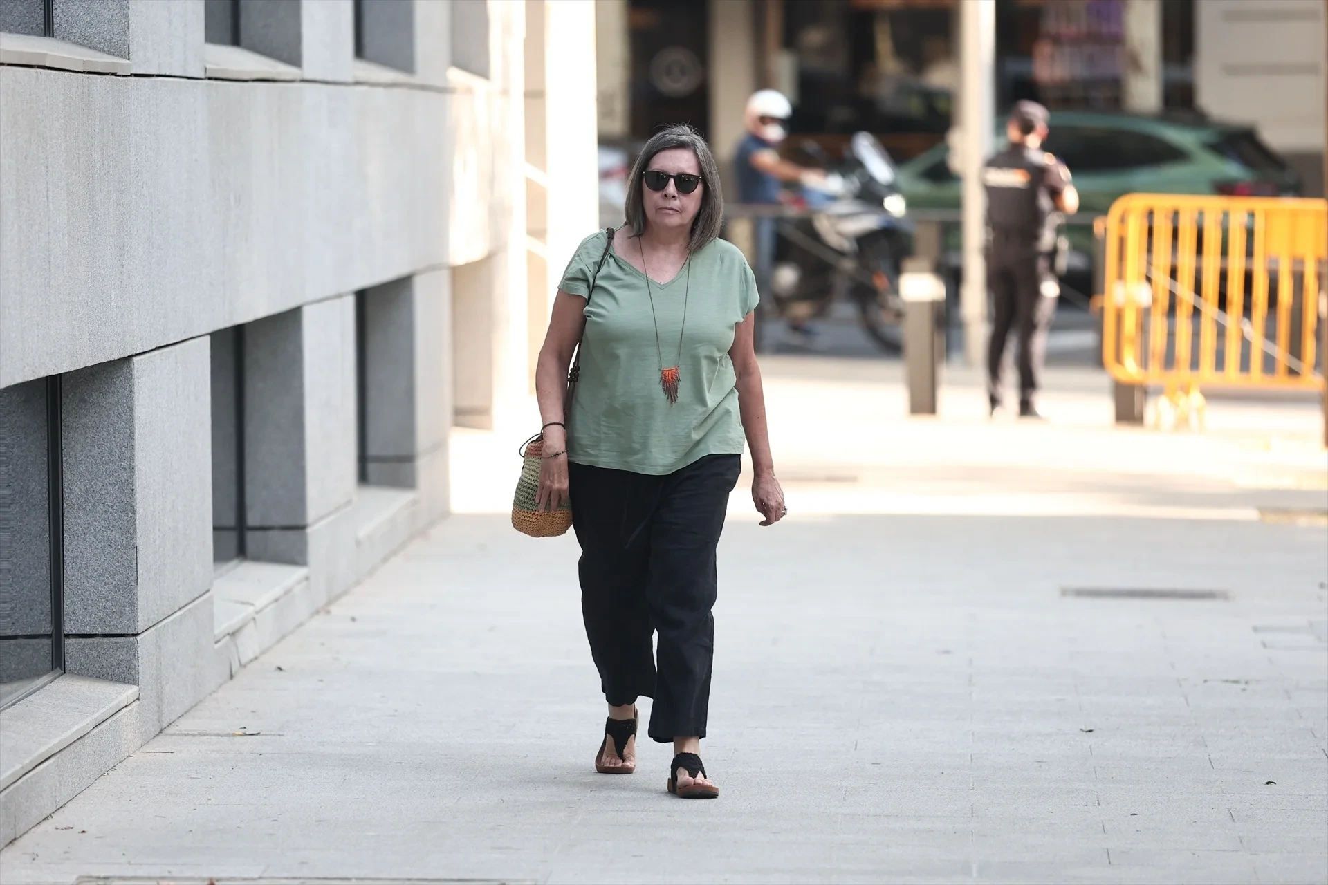 La trabajadora del PSOE, Celia Rodríguez, a su llegada a la Audiencia Nacional