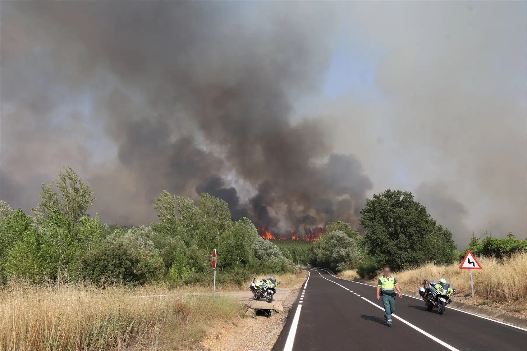 El alcalde de Niebla apunta a una posible negligencia como origen del incendio