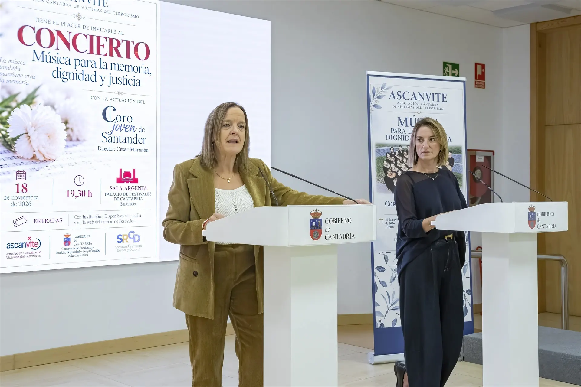 Cantabria rendirá homenaje a las víctimas del terrorismo con un concierto gratuito en Santander