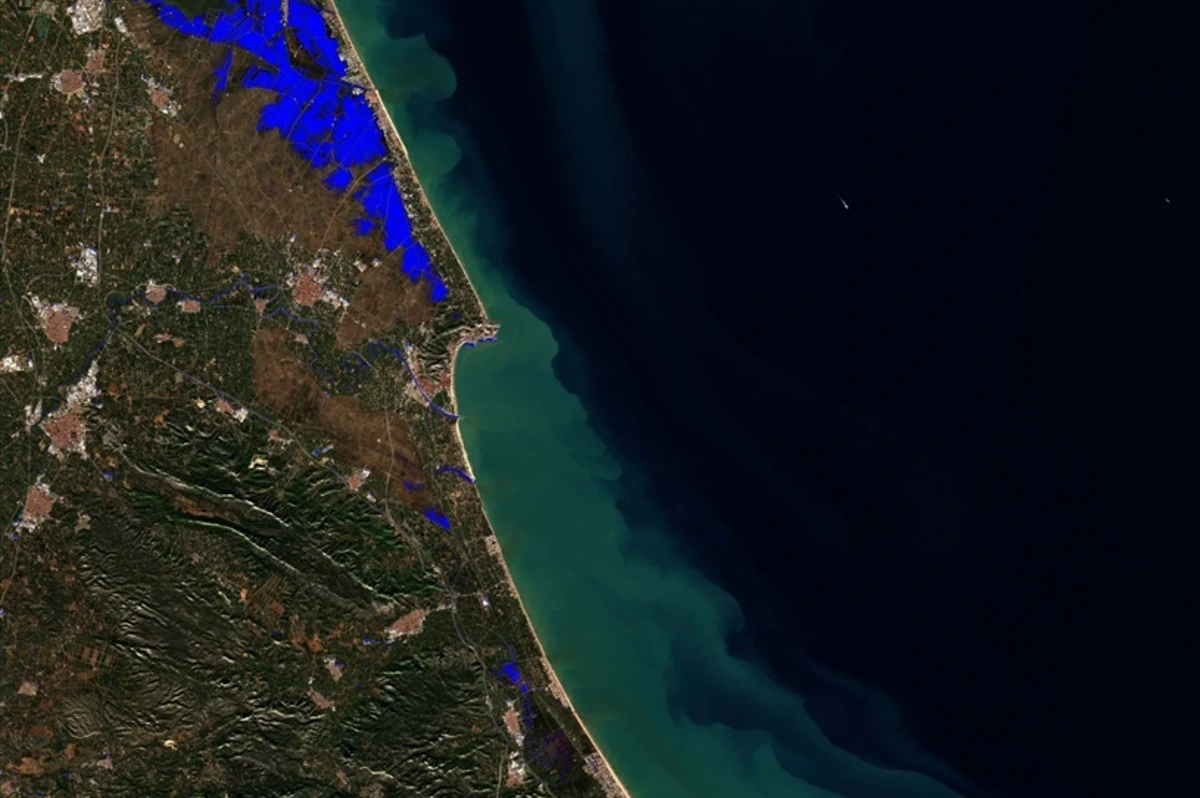 Un estudio de la UV con imágenes de satélite calcula en 67 km2 la superficie inundada por la dana Adam