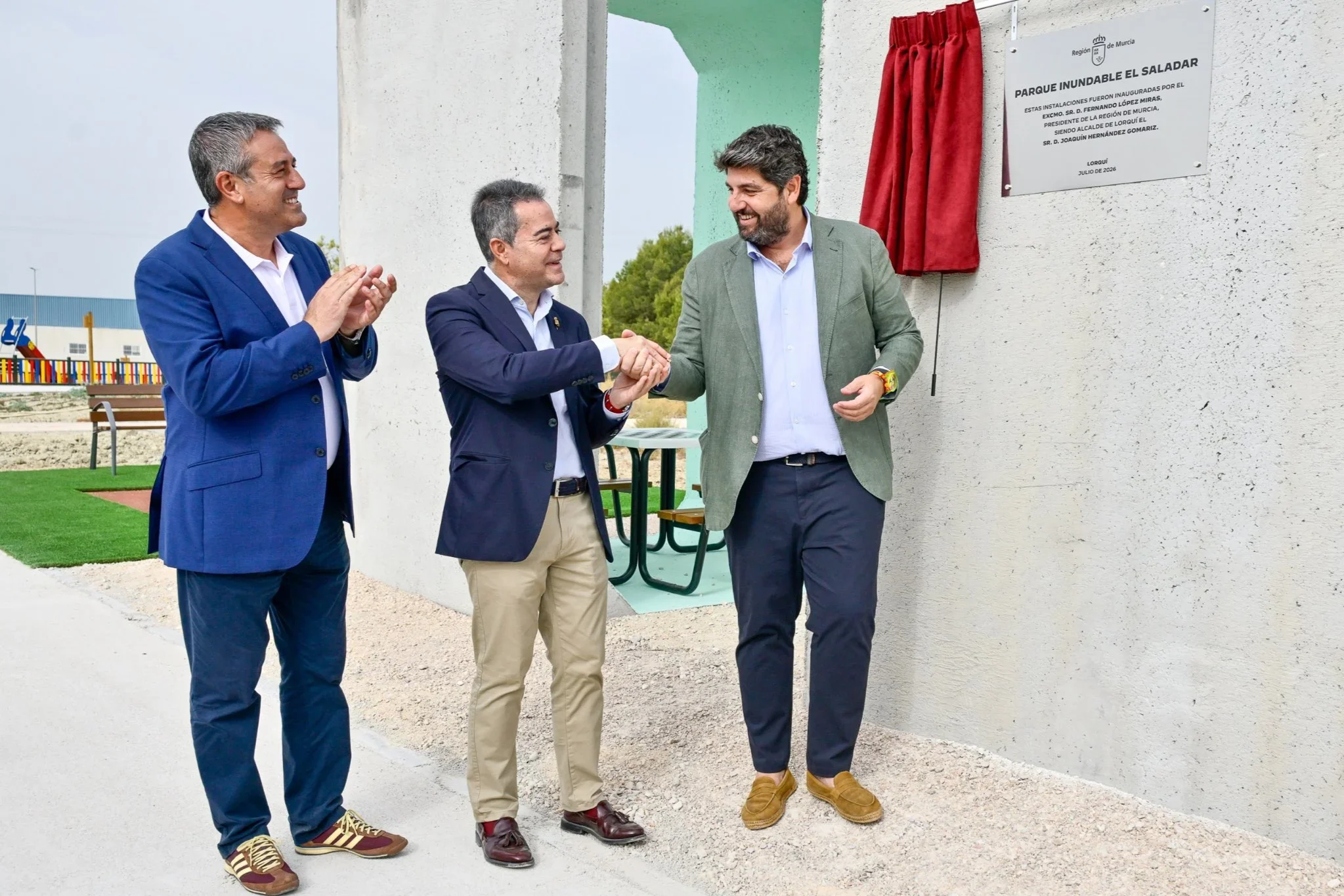 López Miras inaugura el Parque Inundable de Lorquí tras una inversión de cuatro millones de euros