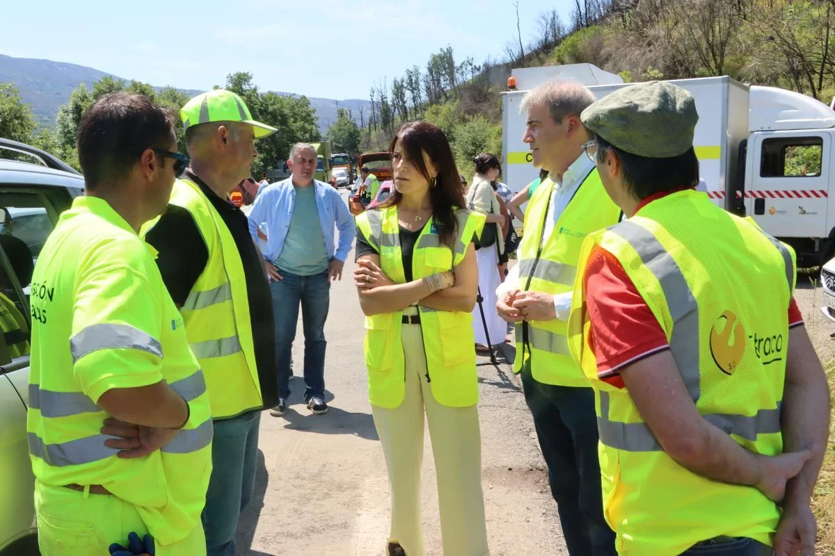 La Xunta actúa para restaurar el pontón de la OU-533 afectado por las intensas lluvias en Viana do Bolo