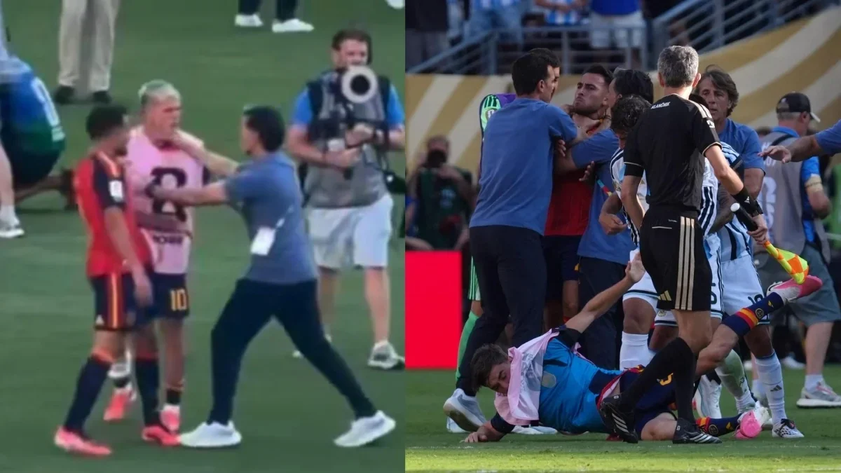 La violencia de jugadores y cuerpo técnico de Argentina contra España