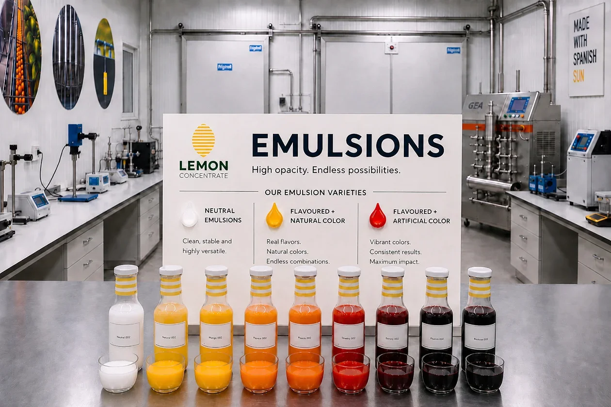 LemonConcentrate lanza una nueva gama de emulsiones para la industria internacional de bebidas