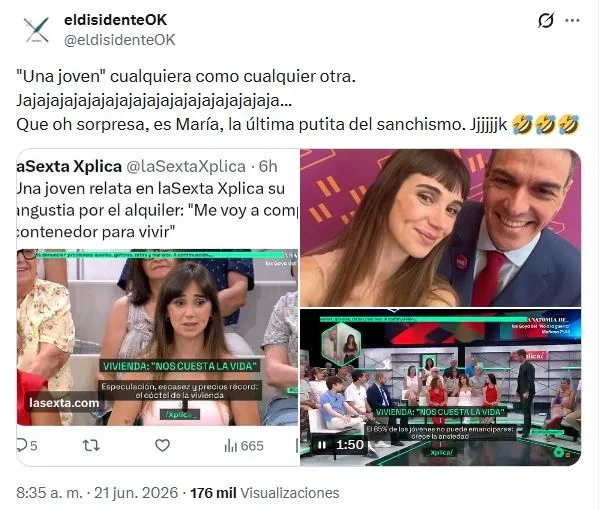 María González Acosta cercana a la izquierda