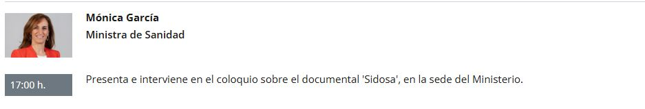 Mónica García participó en un coloquio sobre el documental 'sidosa'