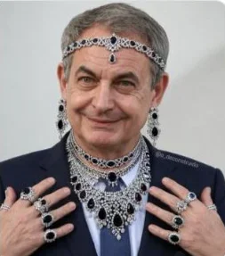 Meme sobre las joyas de Zapatero