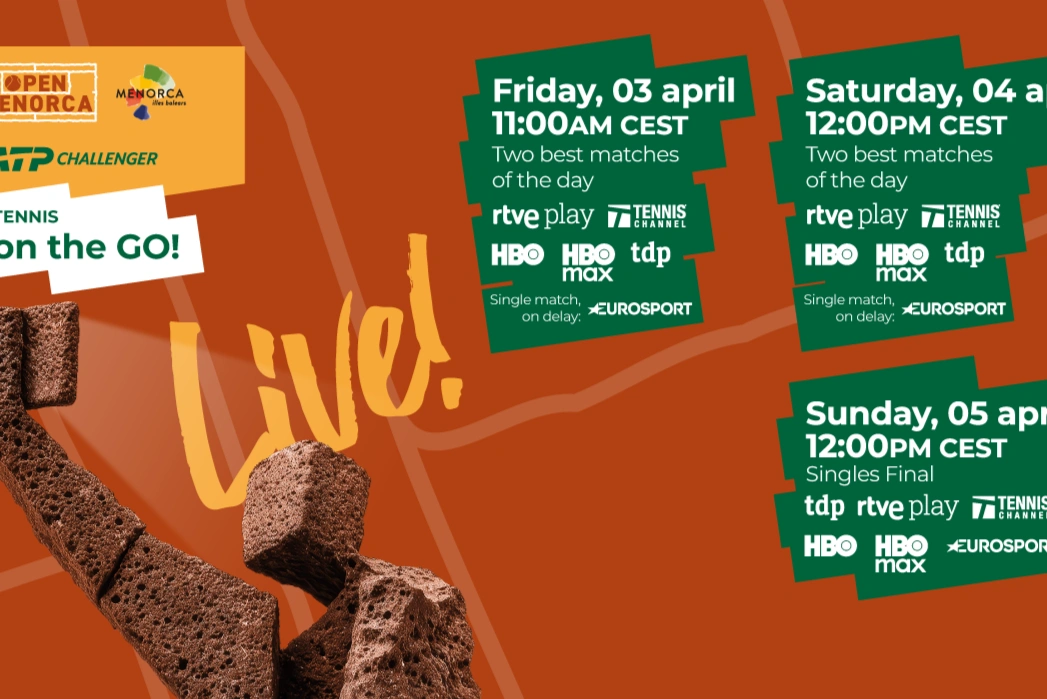 El Open Menorca ATP Challenger 100 refuerza sualcance con retransmisiones internacionales