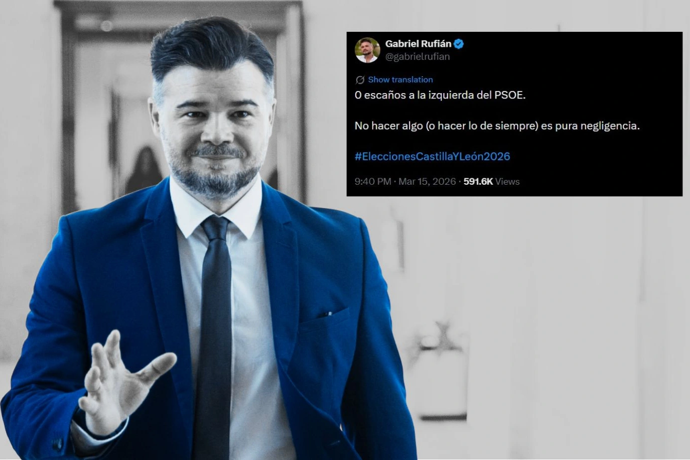 Las redes estallan contra Rufián tras su reacción al batacazo de la izquierda en Castilla y León