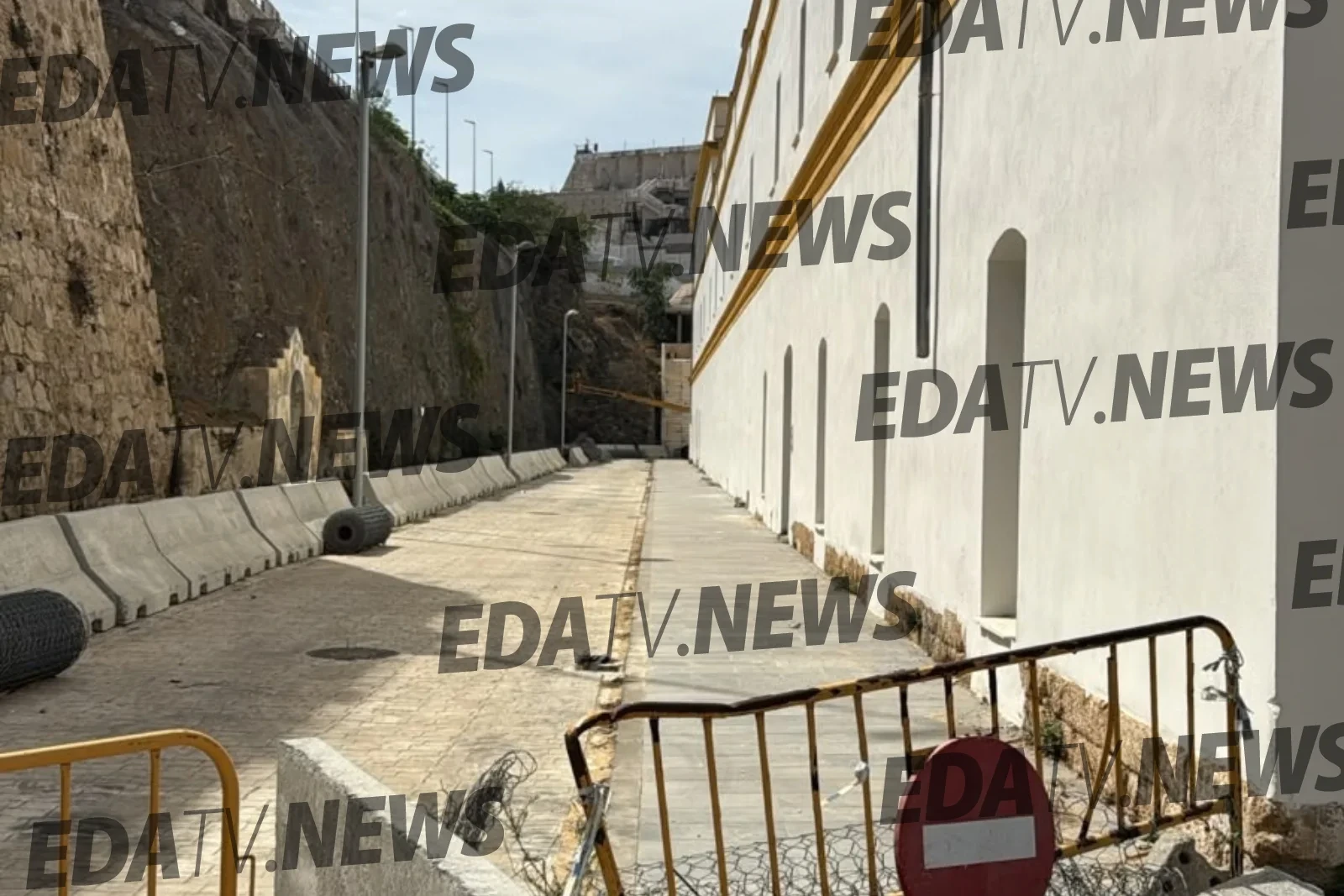 Parte de atrás de los túneles de Ceuta donde se se produjo un incendio