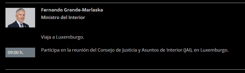 El ministro del Interior, Fernando Grande-Marlaska, viajó este jueves a Luxemburgo