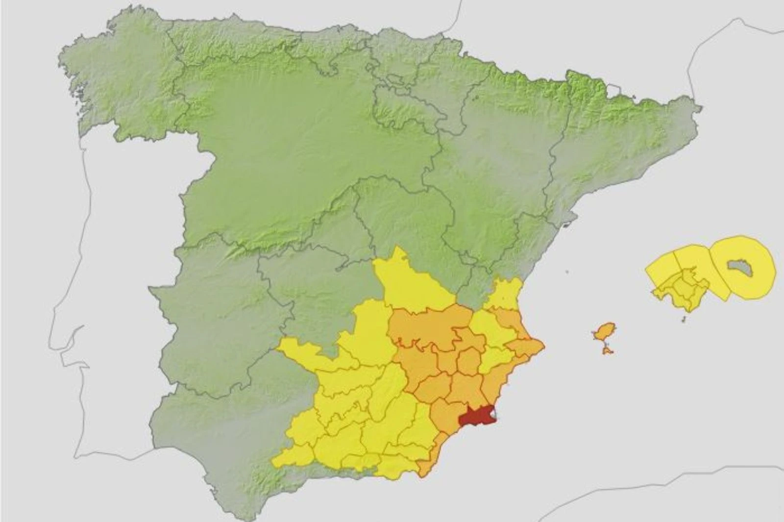 La AEMET activa el aviso rojo por lluvias en Murcia: hasta 60 litros en una hora en Cartagena y Mazarrón