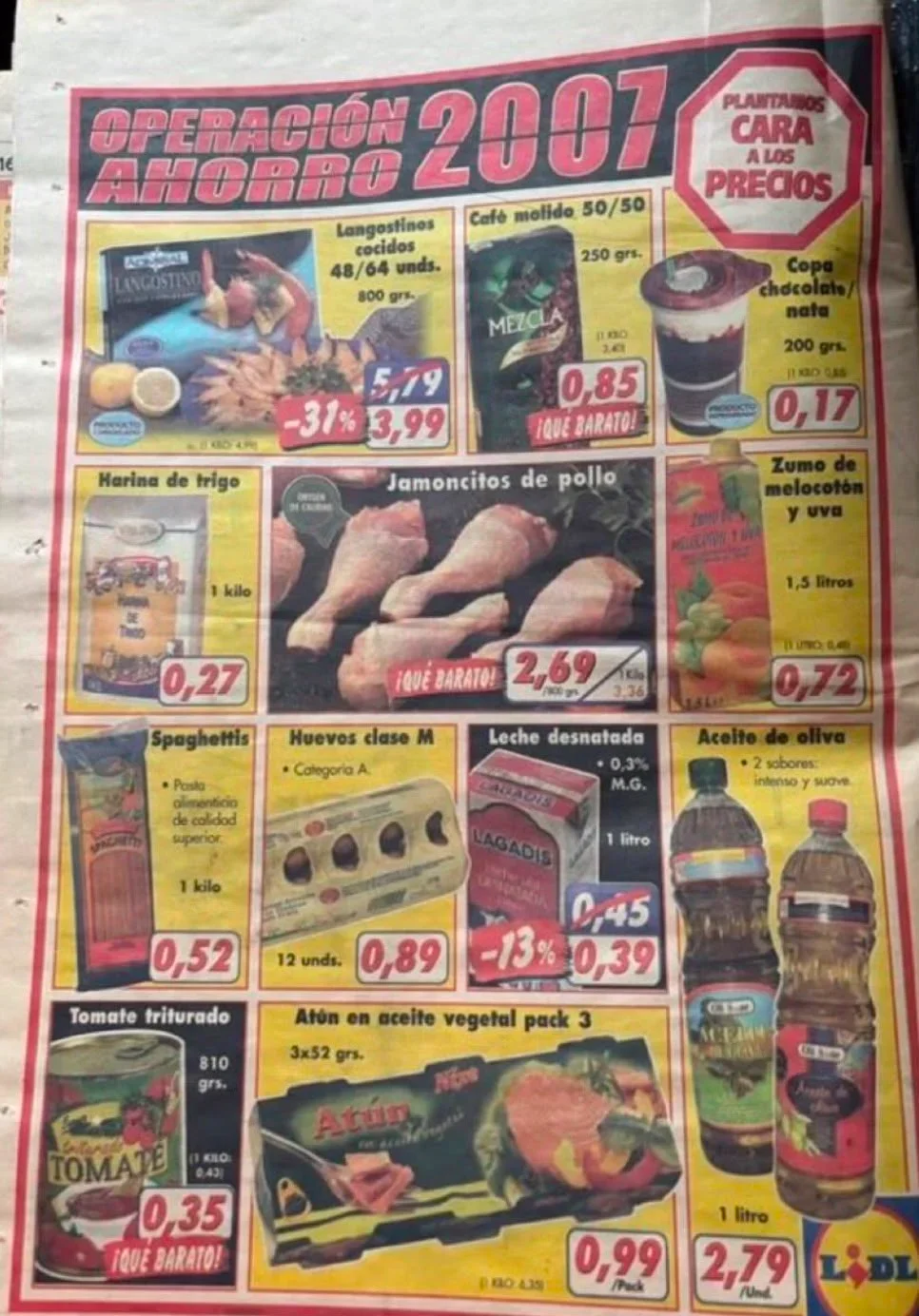 Operación ahorro 2007: precios de la cesta de la compra