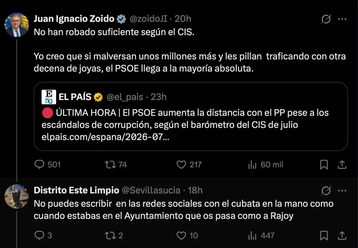 Las capturas compartidas en X muestran mensajes especialmente duros contra dirigentes contrarios a la ideología socialista.
