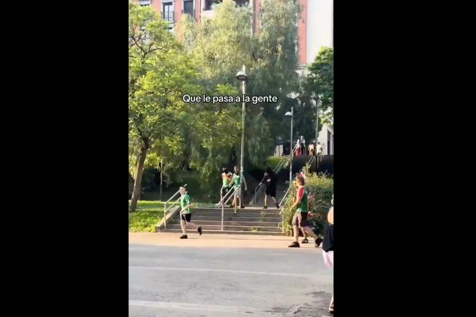 Más imágenes de la violencia de radicales abertzales persiguiendo a un joven con la camiseta de España