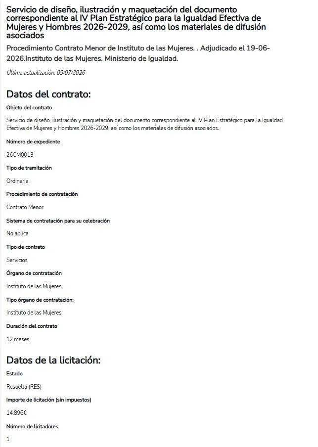 Diseño del cuarto plan estratégico para igualdad efectiva entre Mujeres y Hombres 2026 y 2029