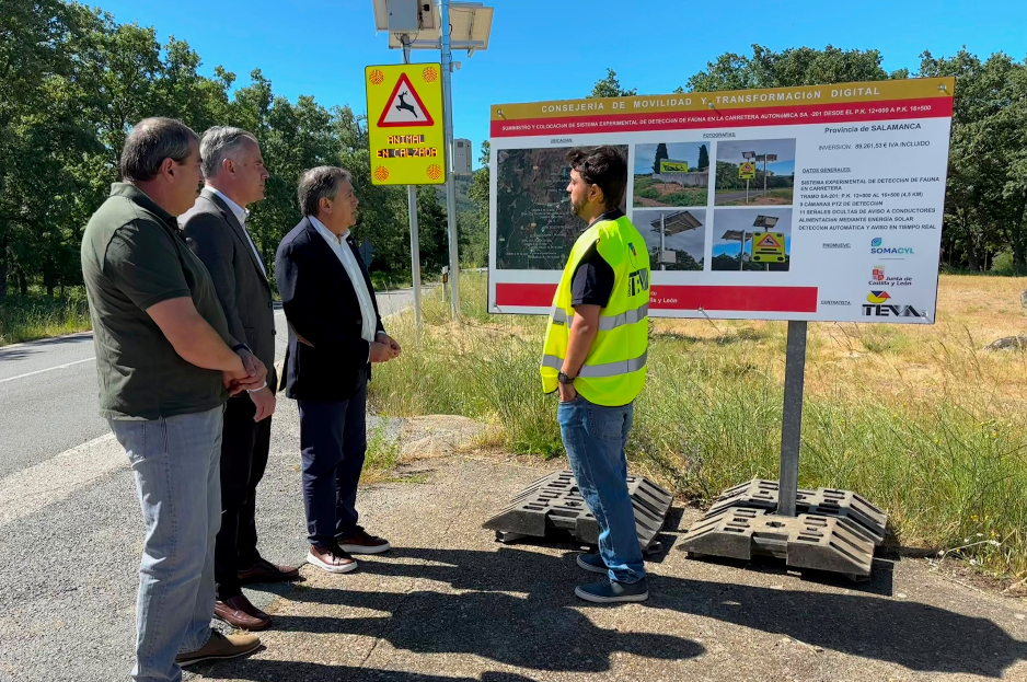 La Junta de Castilla y León prueba en Salamanca un sistema pionero con IA para evitar accidentes por animales