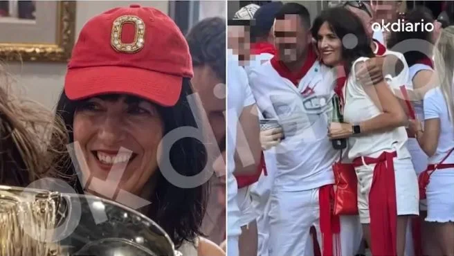 Elma Saiz y María Chivite se disfrazan con pelucas para salir de fiesta por San Fermín