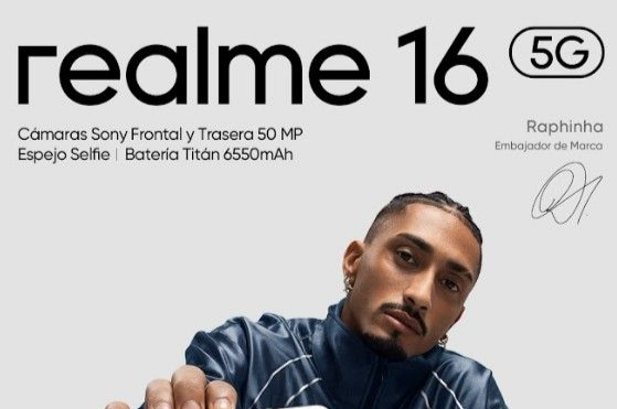 El nuevo realme 16 5G supera en un 153% las ventas de la generación anterior con Raphinha como embajador