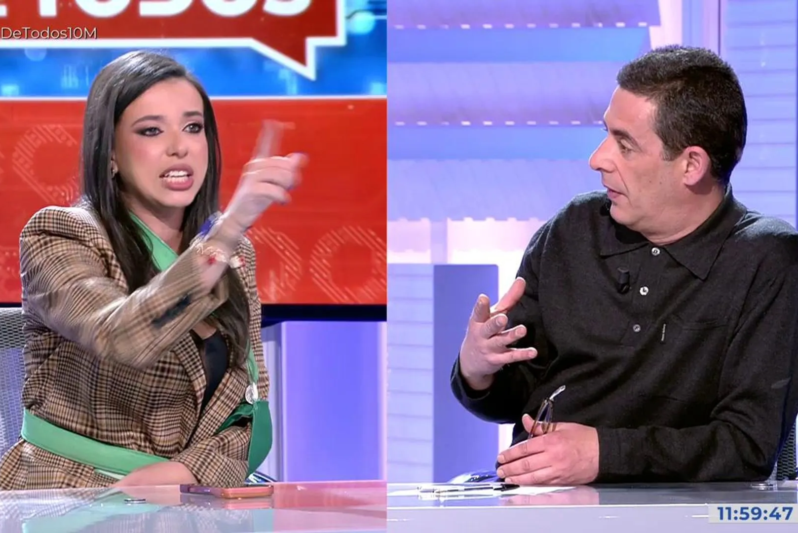 Sarah Santaolalla pierde los papeles en mitad del plató